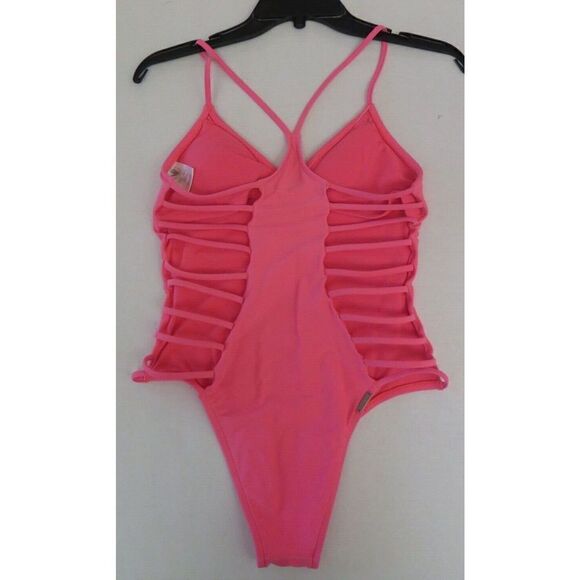 Body Glove Women's Sz XS Hot Pink Nina Cut Out 1-Piece Swimsuit - Picture 3 of 10
